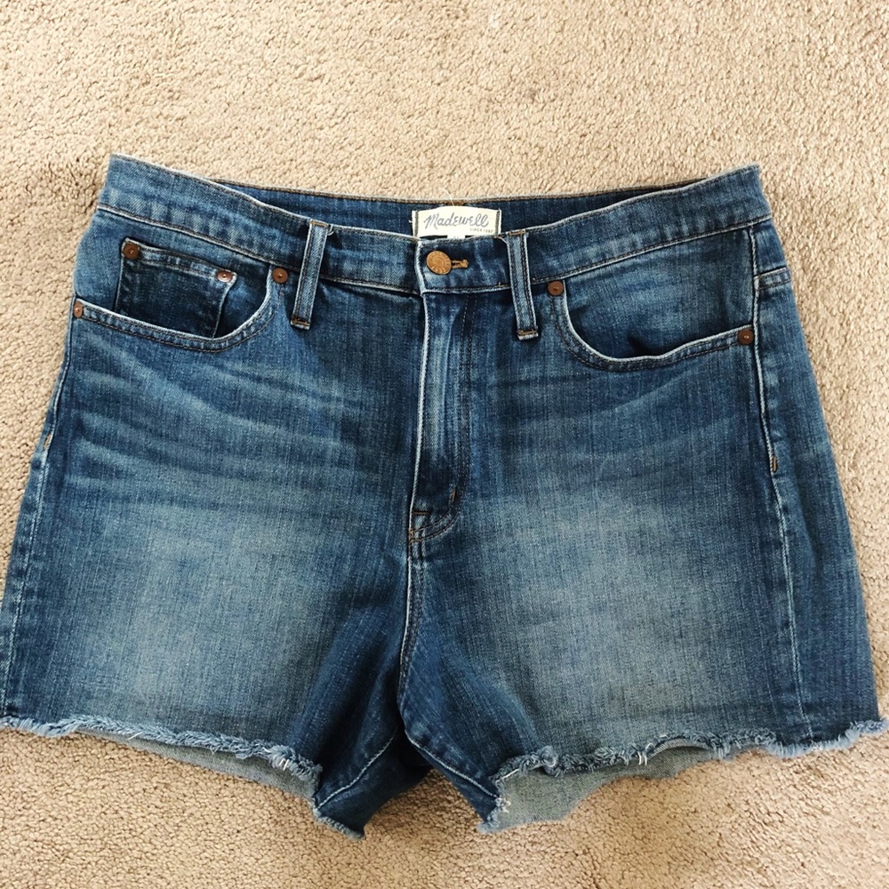 Madewell high rise cut-off denim shorts